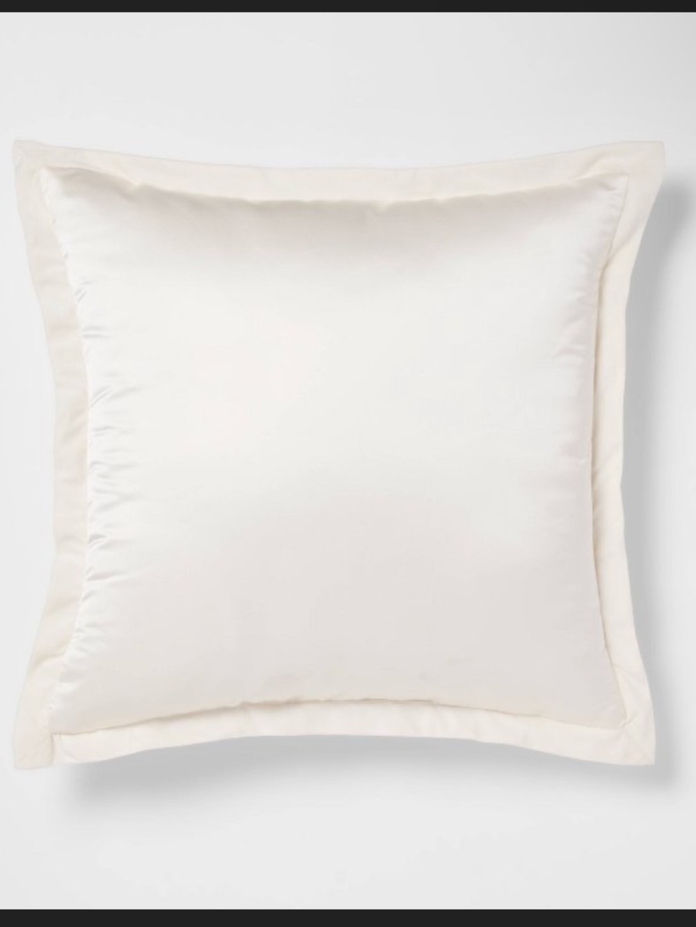 24x24 Threshold Luxe Euro Sateen with Velvet Trim Pillow- cream